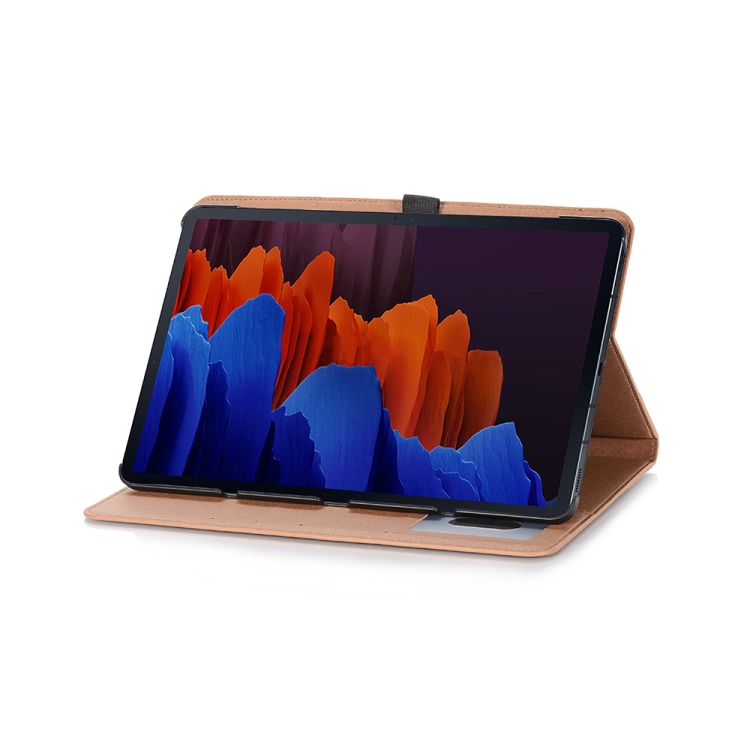 Para Samsung Galaxy Tab S9 Funda de cuero para tableta Retro Book (marrón claro) - 6