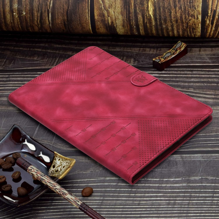 For iPad 9 / 8 / 7 / 6 / 5 YX Small Butterfly Embossed Smart Leather Tablet Case(Red) For iPad 9 / 8 / 7 / 6 / 5 YX Small Butterfly Embossed Smart Leather Tablet Case(Red)