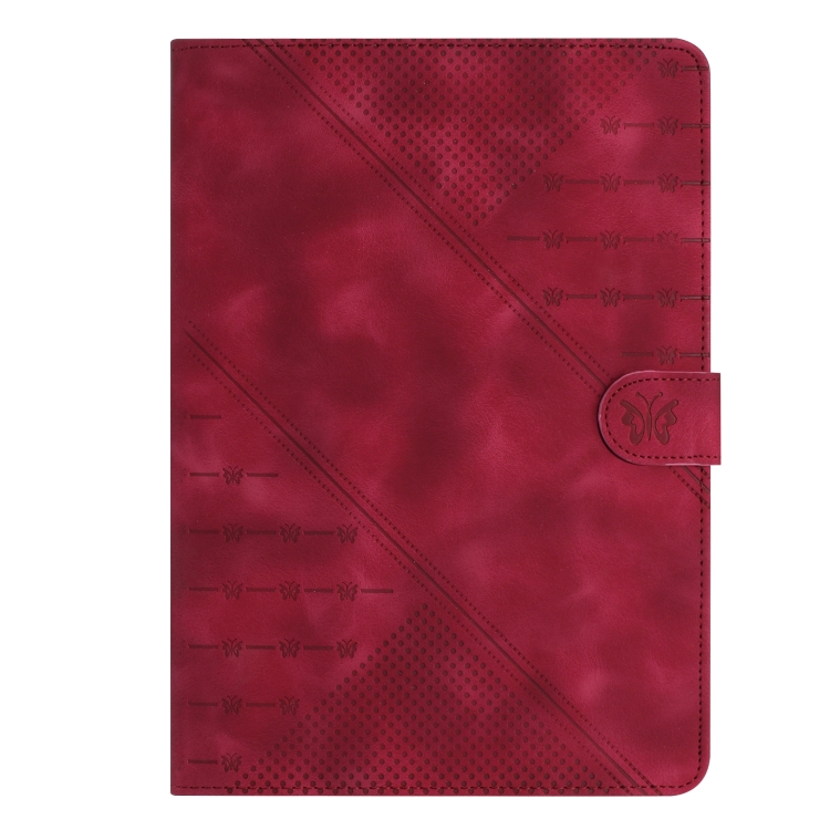 For iPad 9 / 8 / 7 / 6 / 5 YX Small Butterfly Embossed Smart Leather Tablet Case(Red) For iPad 9 / 8 / 7 / 6 / 5 YX Small Butterfly Embossed Smart Leather Tablet Case(Red)