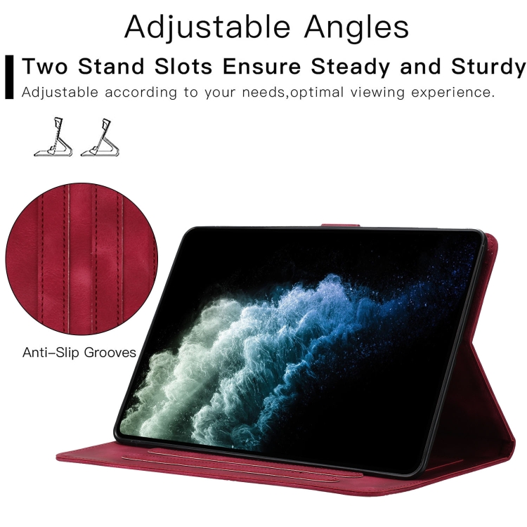 For iPad 9 / 8 / 7 / 6 / 5 YX Small Butterfly Embossed Smart Leather Tablet Case(Red) For iPad 9 / 8 / 7 / 6 / 5 YX Small Butterfly Embossed Smart Leather Tablet Case(Red)