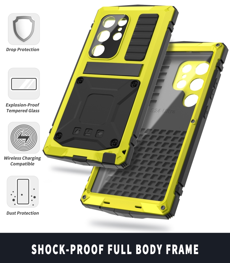 For Samsung Galaxy S24 Ultra 5G R-JUST Life Waterproof Dustproof Shockproof Phone Case(Yellow) For Samsung Galaxy S24 Ultra 5G R-JUST Life Waterproof Dustproof Shockproof Phone Case(Yellow)
