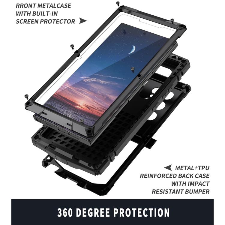 For Samsung Galaxy S25 Ultra 5G R-JUST Life Waterproof Dustproof Shockproof Phone Case(Black) For Samsung Galaxy S25 Ultra 5G R-JUST Life Waterproof Dustproof Shockproof Phone Case(Black)