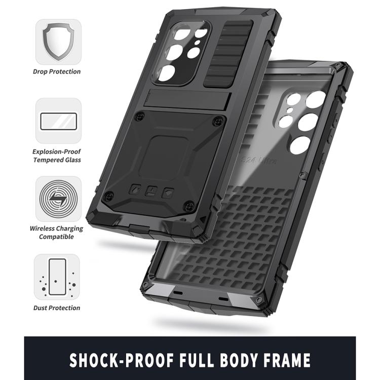 For Samsung Galaxy S25 Ultra 5G R-JUST Life Waterproof Dustproof Shockproof Phone Case(Black) For Samsung Galaxy S25 Ultra 5G R-JUST Life Waterproof Dustproof Shockproof Phone Case(Black)