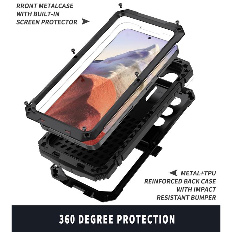 For Samsung Galaxy S25 5G R-JUST Life Waterproof Dustproof Shockproof Phone Case(Black) For Samsung Galaxy S25 5G R-JUST Life Waterproof Dustproof Shockproof Phone Case(Black)