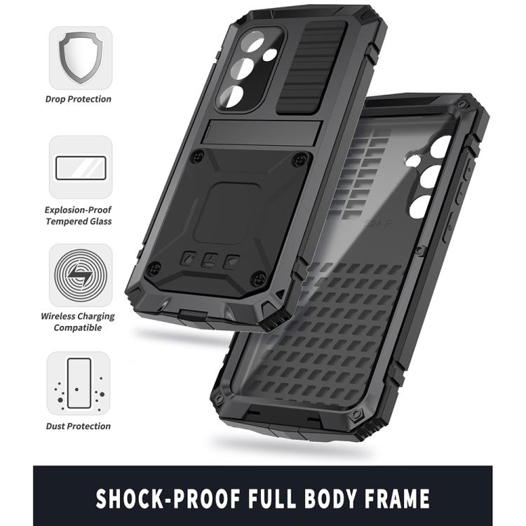 For Samsung Galaxy S25 5G R-JUST Life Waterproof Dustproof Shockproof Phone Case(Black) For Samsung Galaxy S25 5G R-JUST Life Waterproof Dustproof Shockproof Phone Case(Black)