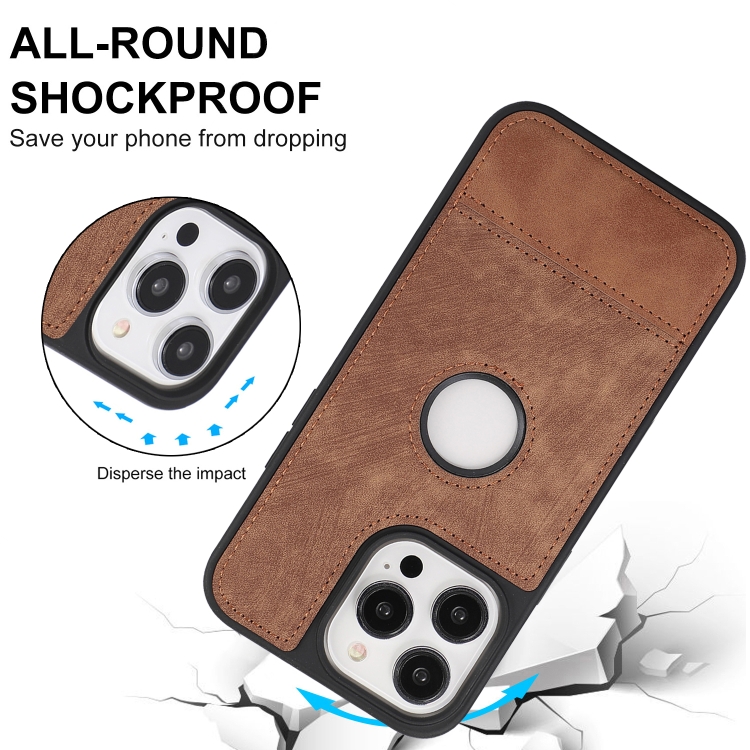 For iPhone 12 Pro Max Splicing Sewing Hollow Cutout PU Phone Case(Brown) For iPhone 12 Pro Max Splicing Sewing Hollow Cutout PU Phone Case(Brown)