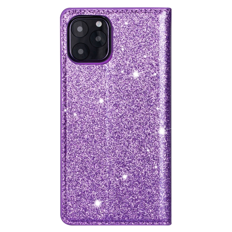 For iPhone 11 Pro Ultrathin Glitter Magnetic Horizontal Flip Leather Case with Holder & Card Slots(Purple) For iPhone 11 Pro Ultrathin Glitter Magnetic Horizontal Flip Leather Case with Holder & Card Slots(Purple)