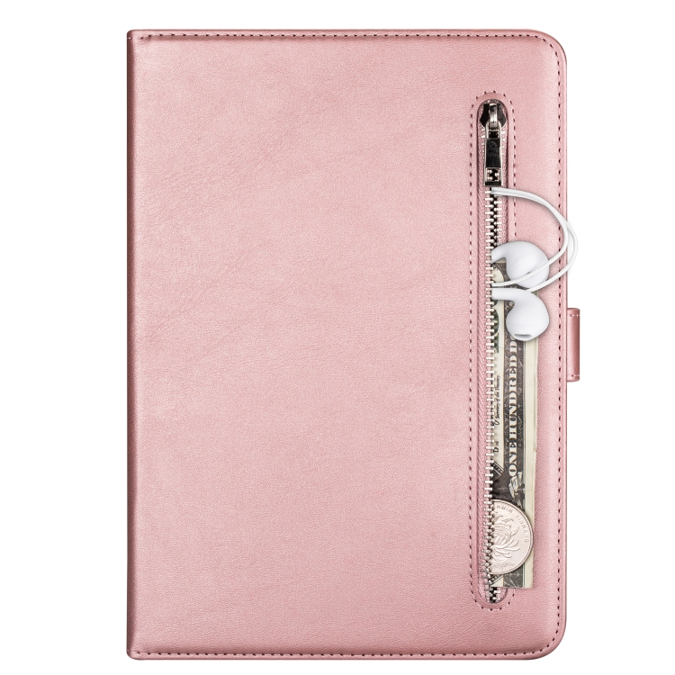 For iPad Pro 12.9(2020) / Pro 12.9(2018) Tablet Fashion Calf Texture Zipper Horizontal Flip Leather Tablet Case with Stand & Card Slots & Wallet & Wake-up / Sleep Function(Rose Gold) For iPad Pro 12.9(2020) / Pro 12.9(2018) Tablet Fashion Calf Texture Zipper Horizontal Flip Leather Tablet Case with Stand & Card Slots & Wallet & Wake-up / Sleep Function(Rose Gold)