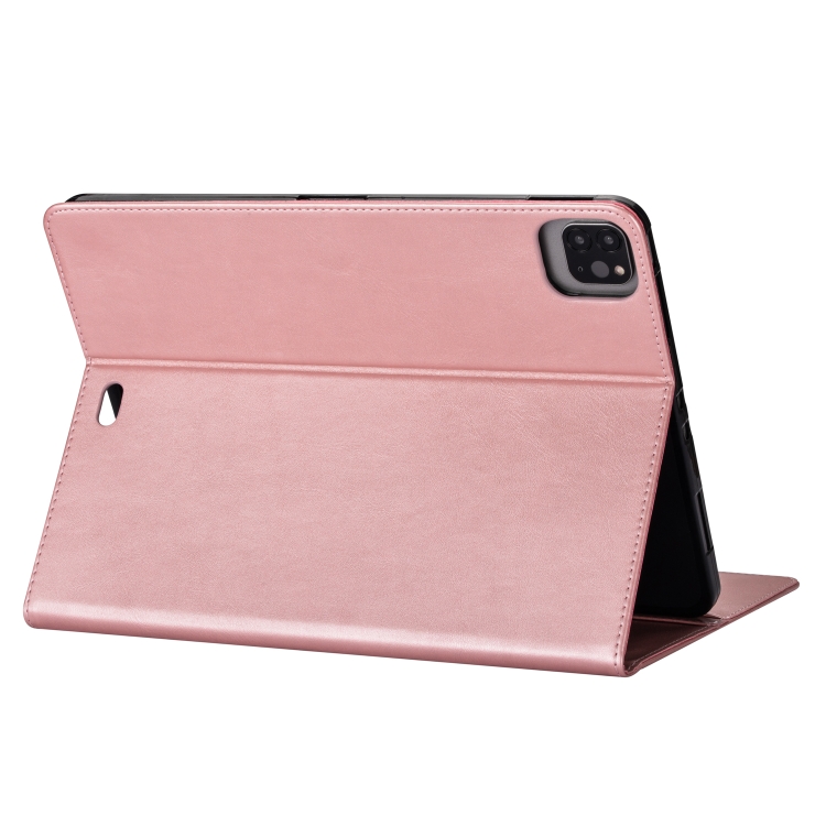 For iPad Pro 12.9(2020) / Pro 12.9(2018) Tablet Fashion Calf Texture Zipper Horizontal Flip Leather Tablet Case with Stand & Card Slots & Wallet & Wake-up / Sleep Function(Rose Gold) For iPad Pro 12.9(2020) / Pro 12.9(2018) Tablet Fashion Calf Texture Zipper Horizontal Flip Leather Tablet Case with Stand & Card Slots & Wallet & Wake-up / Sleep Function(Rose Gold)