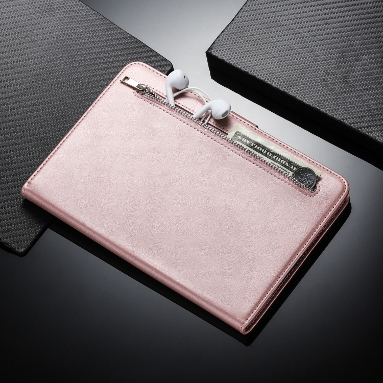 For iPad Pro 12.9(2020) / Pro 12.9(2018) Tablet Fashion Calf Texture Zipper Horizontal Flip Leather Tablet Case with Stand & Card Slots & Wallet & Wake-up / Sleep Function(Rose Gold) For iPad Pro 12.9(2020) / Pro 12.9(2018) Tablet Fashion Calf Texture Zipper Horizontal Flip Leather Tablet Case with Stand & Card Slots & Wallet & Wake-up / Sleep Function(Rose Gold)