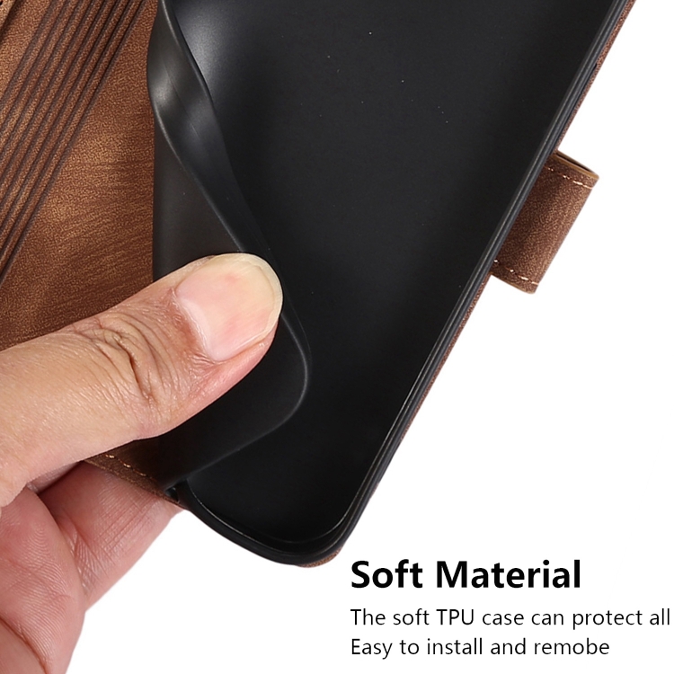 For Samsung Galaxy S24 Ultra 5G Orchid Butterfly Embossed Leather Phone Case(Brown)