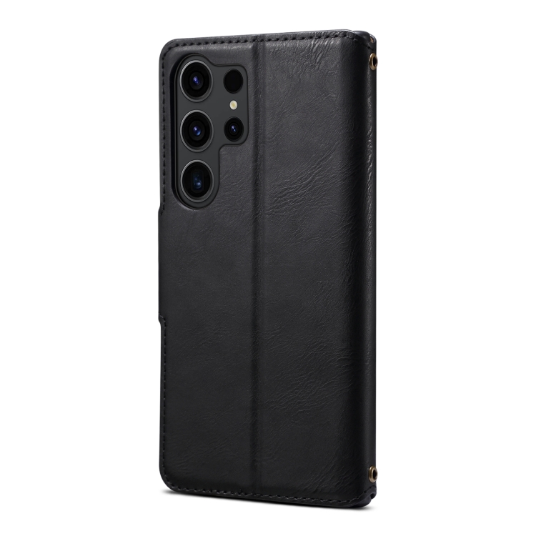 For Samsung Galaxy S24 Ultra 5G Denior Cowhide Texture Wallet Style Leather Phone Case(Black) For Samsung Galaxy S24 Ultra 5G Denior Cowhide Texture Wallet Style Leather Phone Case(Black)