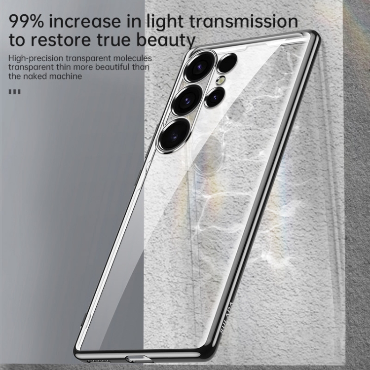 For Samsung Galaxy S24 Ultra 5G SULADA Electroplating Frosted TPU Phone Case(Black) For Samsung Galaxy S24 Ultra 5G SULADA Electroplating Frosted TPU Phone Case(Black)