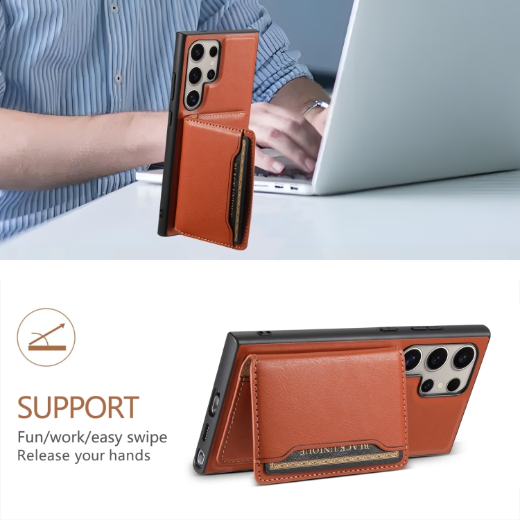 For Samsung Galaxy S23 Ultra 5G Denior Cowhide Texture Leather MagSafe Detachable Wallet Phone Case(Brown) For Samsung Galaxy S23 Ultra 5G Denior Cowhide Texture Leather MagSafe Detachable Wallet Phone Case(Brown)