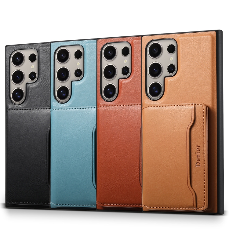 For Samsung Galaxy S24 Ultra 5G Denior Cowhide Texture Leather MagSafe Detachable Wallet Phone Case(Blue) For Samsung Galaxy S24 Ultra 5G Denior Cowhide Texture Leather MagSafe Detachable Wallet Phone Case(Blue)