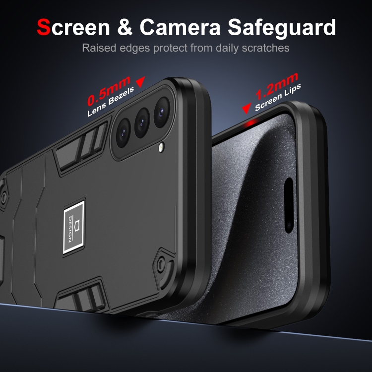 For Samsung Galaxy S23 5G 2 in 1 Shockproof Phone Case(Black) For Samsung Galaxy S23 5G 2 in 1 Shockproof Phone Case(Black)