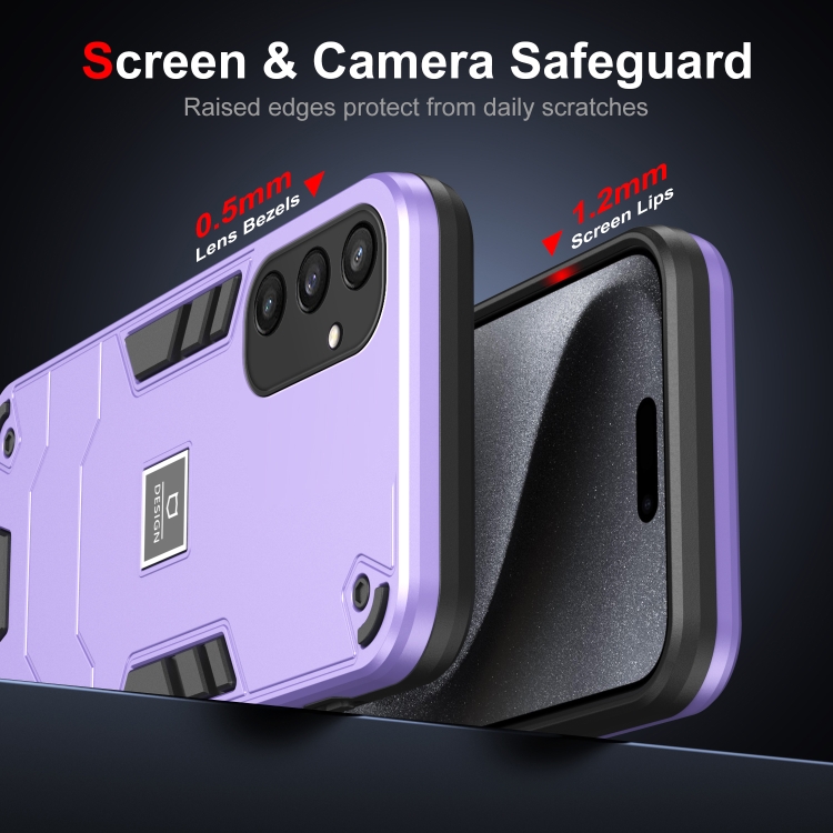 Para Samsung Galaxy S24 5G 2 en 1 Funda para teléfono a prueba de golpes  (púrpura)
