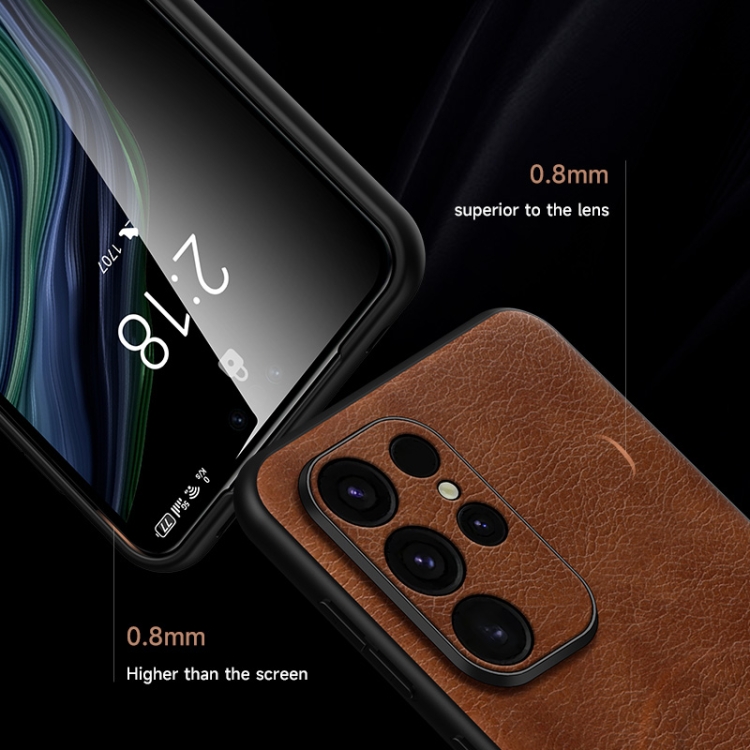 For Samsung Galaxy S24 Ultra 5G SULADA Stitching Leather MagSafe Magnetic Phone Case(Grey) For Samsung Galaxy S24 Ultra 5G SULADA Stitching Leather MagSafe Magnetic Phone Case(Grey)