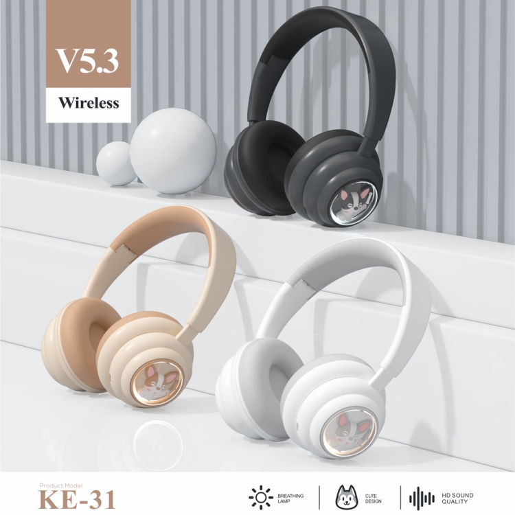 KE-31 Over-Ear RGB Light Bluetooth Headset(Pink) KE-31 Over-Ear RGB Light Bluetooth Headset(Pink)