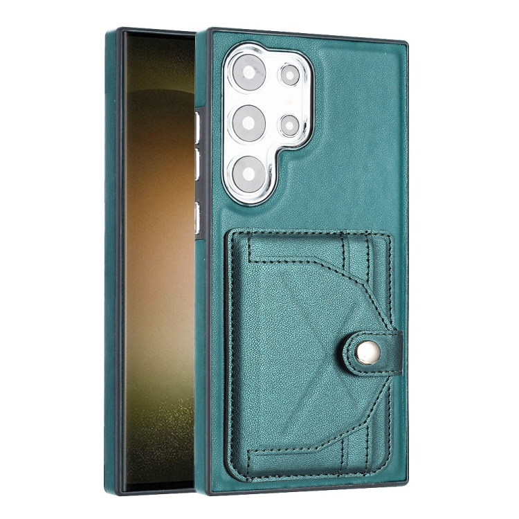 For Samsung Galaxy S24 Ultra 5G Shockproof Leather Phone Case with Card Holder(Green) For Samsung Galaxy S24 Ultra 5G Shockproof Leather Phone Case with Card Holder(Green)