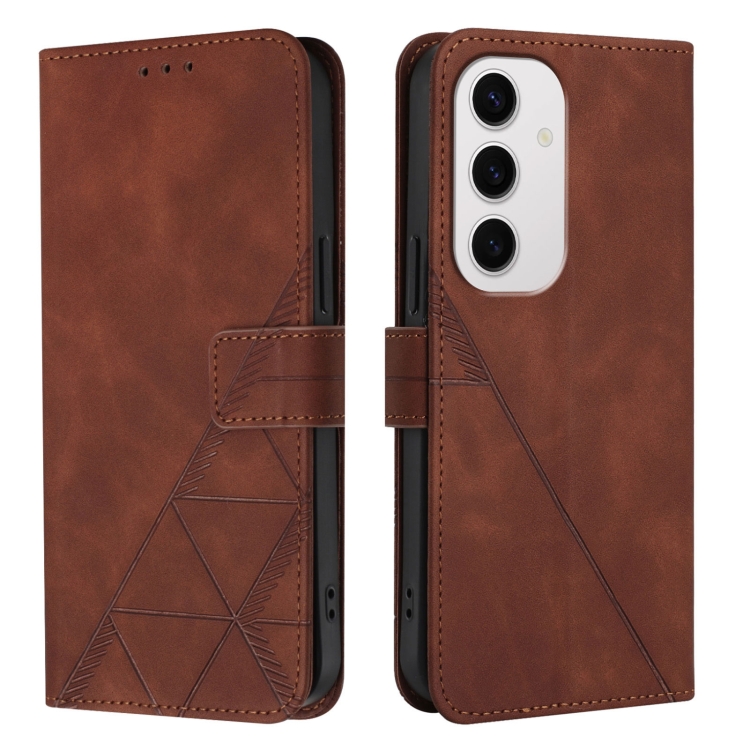 For Samsung Galaxy S24 FE 5G Crossbody 3D Embossed Flip Leather Phone Case(Brown) For Samsung Galaxy S24 FE 5G Crossbody 3D Embossed Flip Leather Phone Case(Brown)