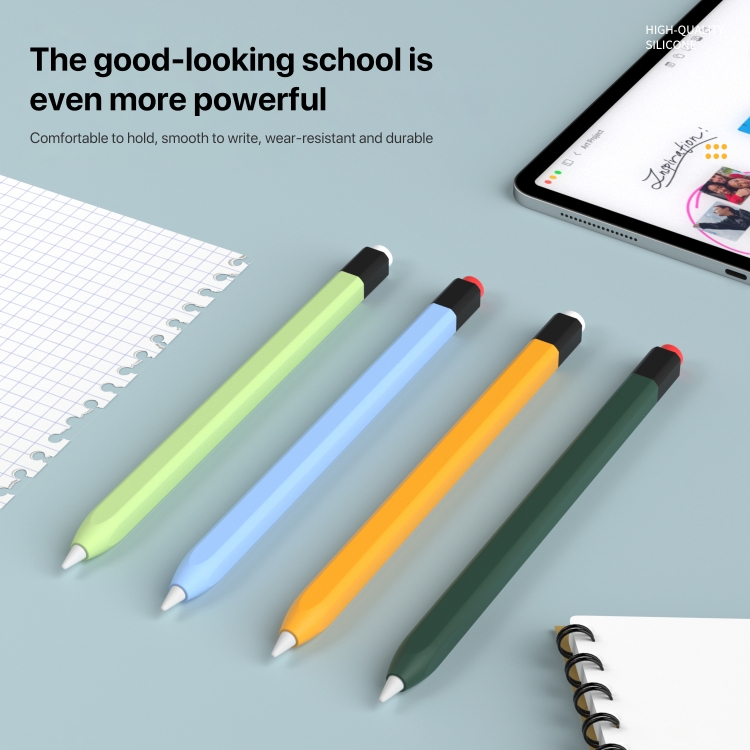 Para Apple Pencil 1 Estuche para lápiz óptico de silicona líquida (verde menta) - B6