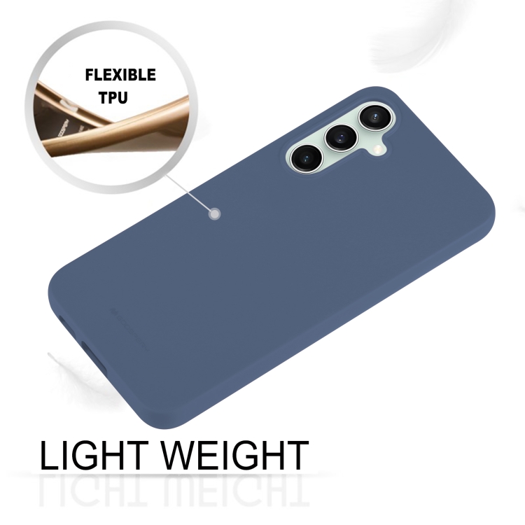 For Samsung Galaxy S23 FE 5G GOOSPERY SOFT FEELING Liquid TPU Soft Phone Case(Dark Blue)