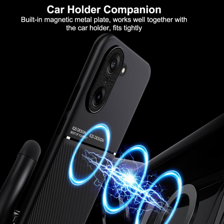 For OnePlus Ace 5 Racing / Nord CE5 Classic Tilt Strip Grain Magnetic PC Hybrid TPU Phone Case(Black)