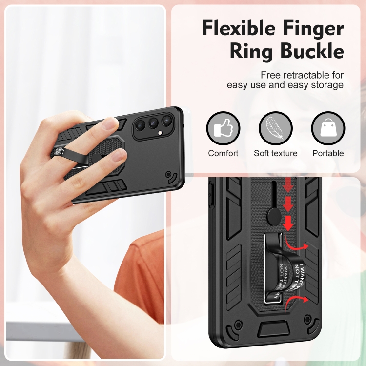 For Samsung Galaxy S24 5G Variety Brave Armor Finger Loop Holder Phone Case(Black) For Samsung Galaxy S24 5G Variety Brave Armor Finger Loop Holder Phone Case(Black)