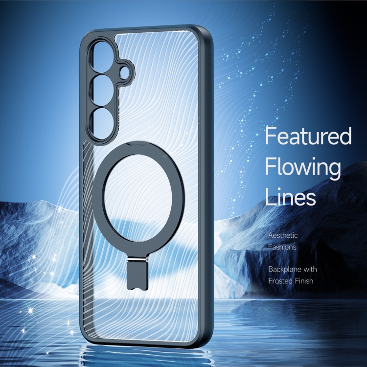 For Samsung Galaxy S25+ 5G DUX DUCIS Aimo Mag Series MagSafe Ring Holder Frosted Phone Case(Black) For Samsung Galaxy S25+ 5G DUX DUCIS Aimo Mag Series MagSafe Ring Holder Frosted Phone Case(Black)