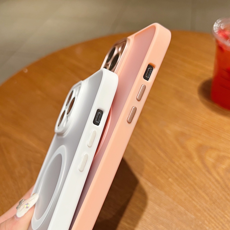 For iPhone 14 Skin Feel MagSafe Phone Case with Lens Film(Primary Color) For iPhone 14 Skin Feel MagSafe Phone Case with Lens Film(Primary Color)