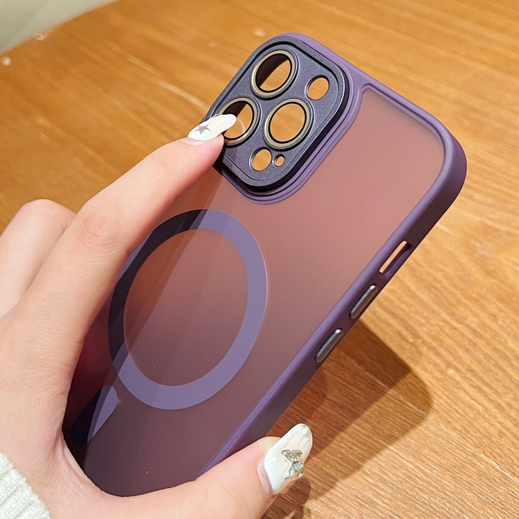 For iPhone 14 Skin Feel MagSafe Phone Case with Lens Film(Primary Color) For iPhone 14 Skin Feel MagSafe Phone Case with Lens Film(Primary Color)