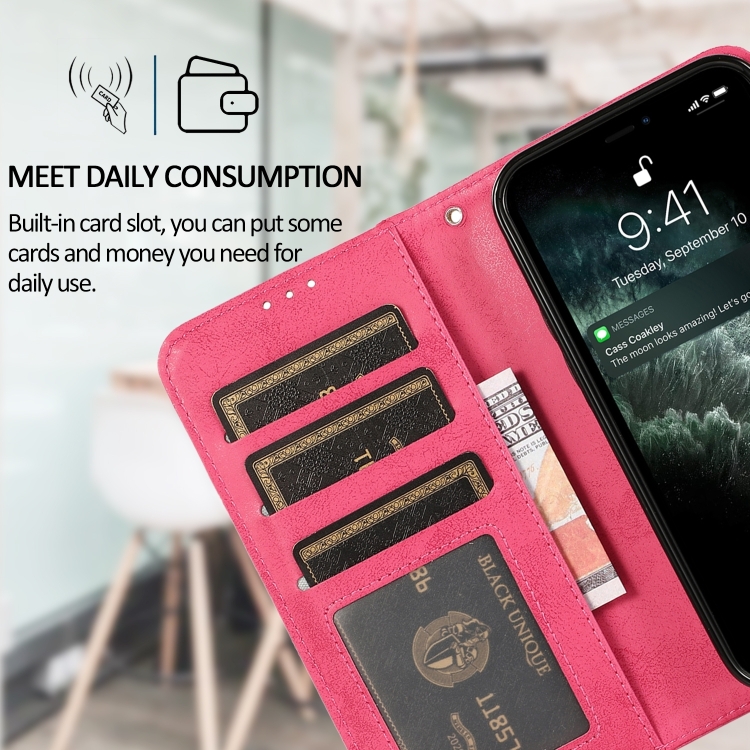 For iPhone 15 2 in 1 Detachable Phone Leather Case(Pink) For iPhone 15 2 in 1 Detachable Phone Leather Case(Pink)