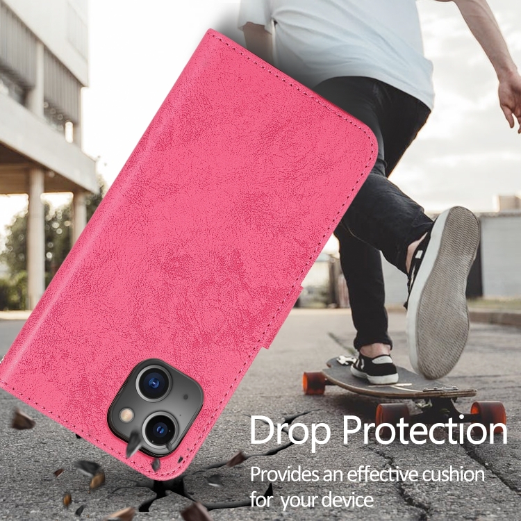 For iPhone 15 2 in 1 Detachable Phone Leather Case(Pink) For iPhone 15 2 in 1 Detachable Phone Leather Case(Pink)