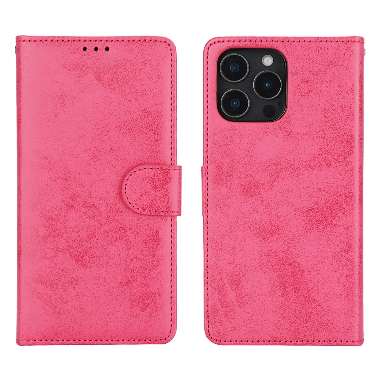 For iPhone 16 Pro Max 2 in 1 Detachable Phone Leather Case(Pink) For iPhone 16 Pro Max 2 in 1 Detachable Phone Leather Case(Pink)