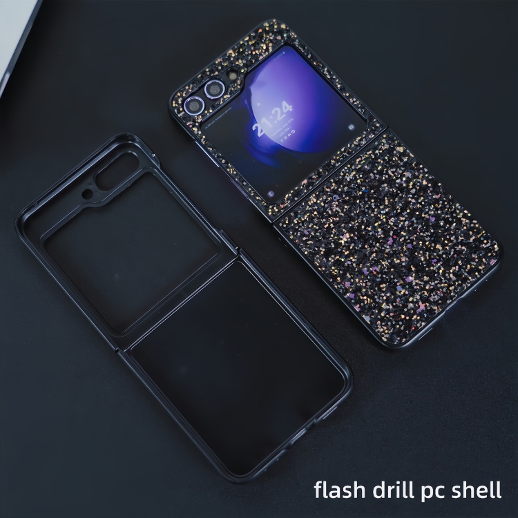 For Samsung Galaxy Z Flip6 5G Flash Diamond Folding Phone Case(Flash Black) For Samsung Galaxy Z Flip6 5G Flash Diamond Folding Phone Case(Flash Black)