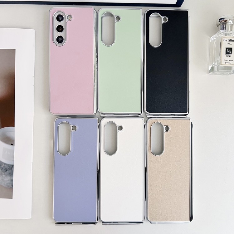 For Samsung Galaxy Z Fold4 5G Metallic Paint Leather Phone Case(Green) For Samsung Galaxy Z Fold4 5G Metallic Paint Leather Phone Case(Green)