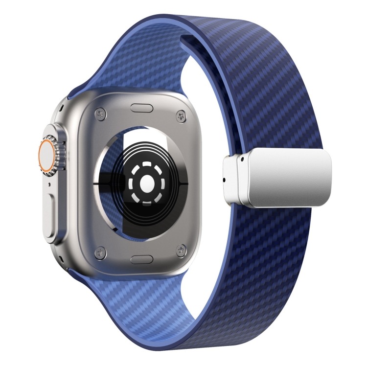 アプルのけブルー Apple Watch Series 5 40mm カーボンファイバー磁気シルバー