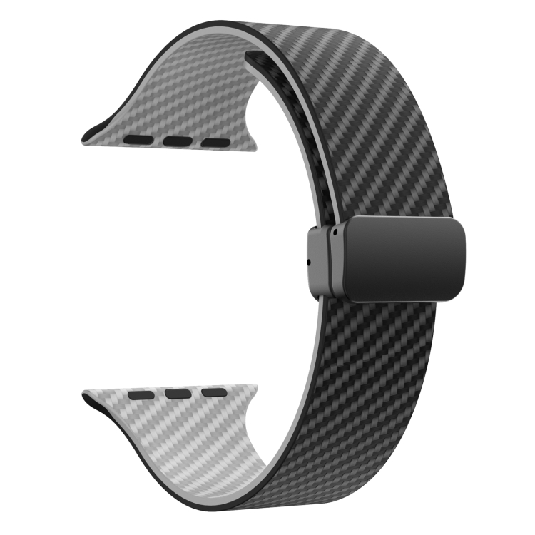 For Apple Watch Series 40mm Carbon Fiber Magnetic Black Buckle