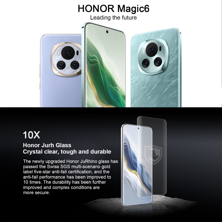 Honor Magic6, 12GB+256GB, 6.78 inch Magic OS 8.0 Snapdragon 8 Gen 3 Octa Core up to 3.3GHz, Network: 5G, OTG, NFC, Support Google Play(Black) - B1