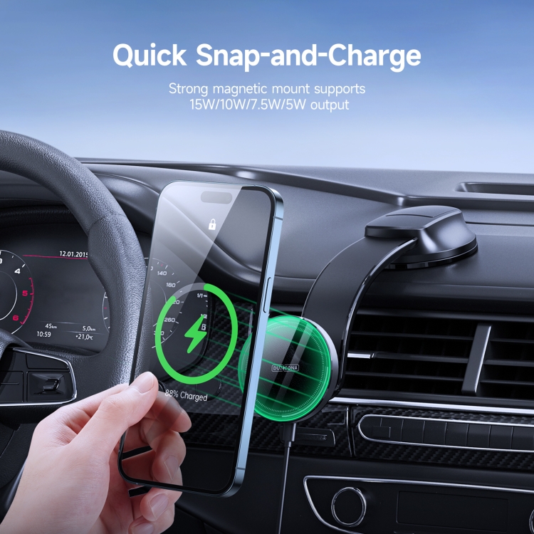 DUZZONA V3 15W Car Magnetic Wireless Charger Phone Holder(Black) DUZZONA V3 15W Car Magnetic Wireless Charger Phone Holder(Black)