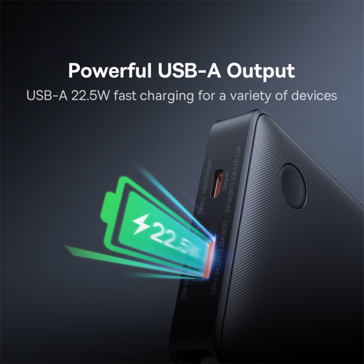 Baseus Airpow Lite 22.5W 10000mAh Power Bank Dual-Cable Version(Black) - 2