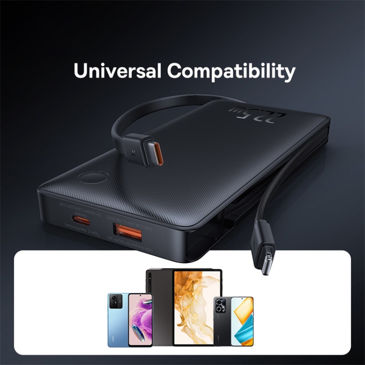 Baseus Airpow Lite 22.5W 10000mAh Power Bank Dual-Cable Version(Black) - 3