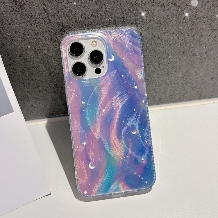 For iPhone 15 Plus Dual-Layer Gradient Dream Starry Acrylic Hybrid TPU Phone Case(Blue Purple) For iPhone 15 Plus Dual-Layer Gradient Dream Starry Acrylic Hybrid TPU Phone Case(Blue Purple)