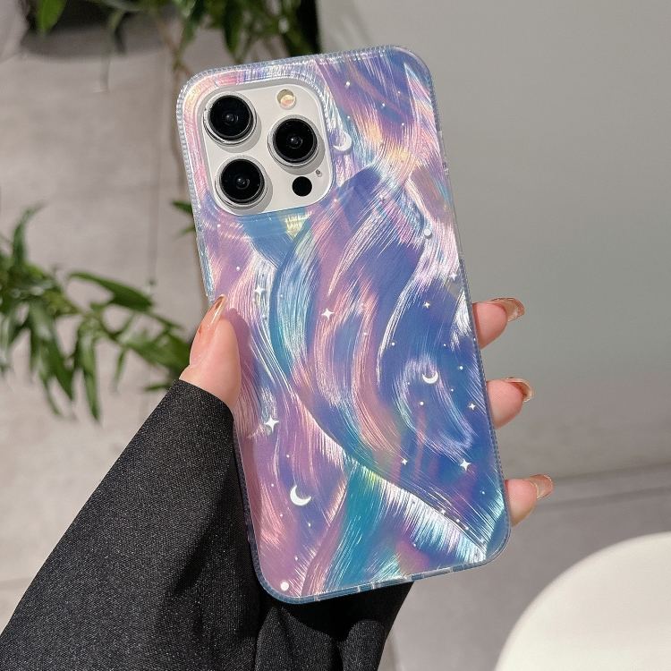 For iPhone 15 Plus Dual-Layer Gradient Dream Starry Acrylic Hybrid TPU Phone Case(Blue Purple) For iPhone 15 Plus Dual-Layer Gradient Dream Starry Acrylic Hybrid TPU Phone Case(Blue Purple)