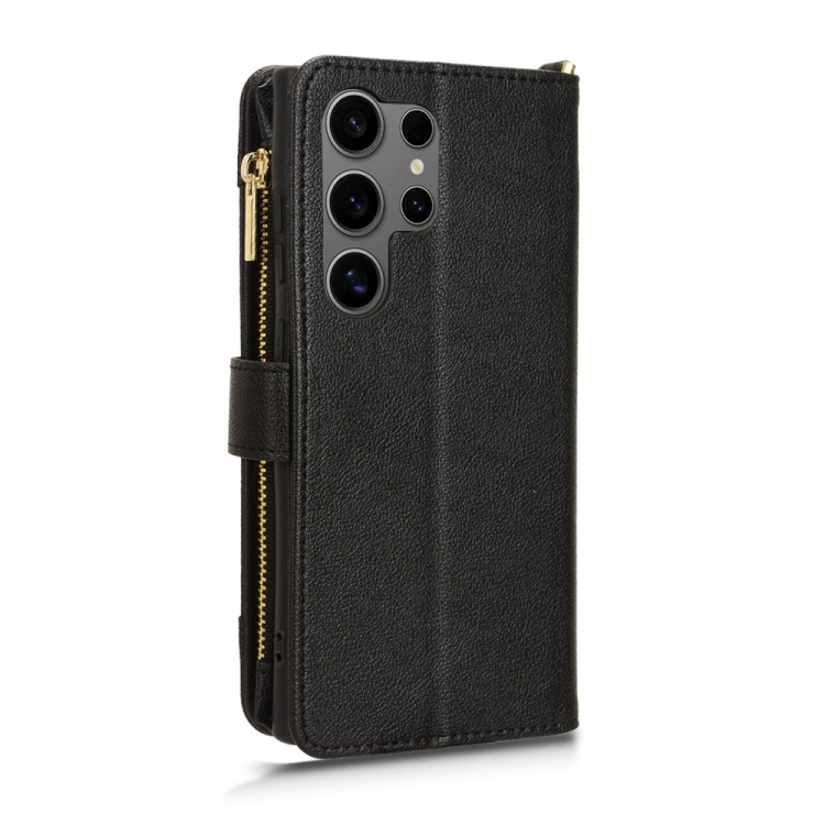 For Samsung Galaxy S24 Ultra 5G Litchi Texture Zipper Leather Phone Case(Black) For Samsung Galaxy S24 Ultra 5G Litchi Texture Zipper Leather Phone Case(Black)