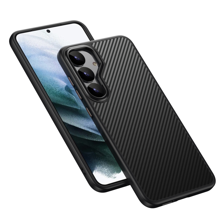 For Samsung Galaxy S25+ 5G MagSafe Kevlar Fiber Shockproof Phone Case(Black) For Samsung Galaxy S25+ 5G MagSafe Kevlar Fiber Shockproof Phone Case(Black)