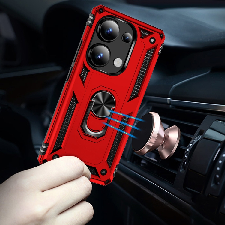 COMAKU Kompatibel mit Nothing Phone 3a Hülle, Geldbeutel Handyhülle mit eingebauten Kartenfächern - Rot