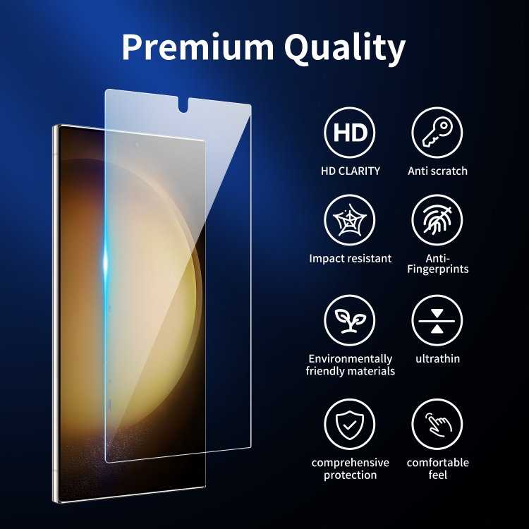 For Samsung Galaxy S24 Ultra 5G 3pcs 0.16mm 9H Nanoglass Fingerprint Unlock Screen Film with 2pcs Lens Film For Samsung Galaxy S24 Ultra 5G 3pcs 0.16mm 9H Nanoglass Fingerprint Unlock Screen Film with 2pcs Lens Film