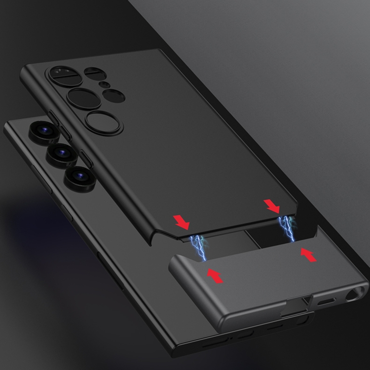 For Samsung Galaxy S24 Ultra 5G GKK Mortise-Tenon Connection Contrast Color Shockproof Phone Case(Black) For Samsung Galaxy S24 Ultra 5G GKK Mortise-Tenon Connection Contrast Color Shockproof Phone Case(Black)